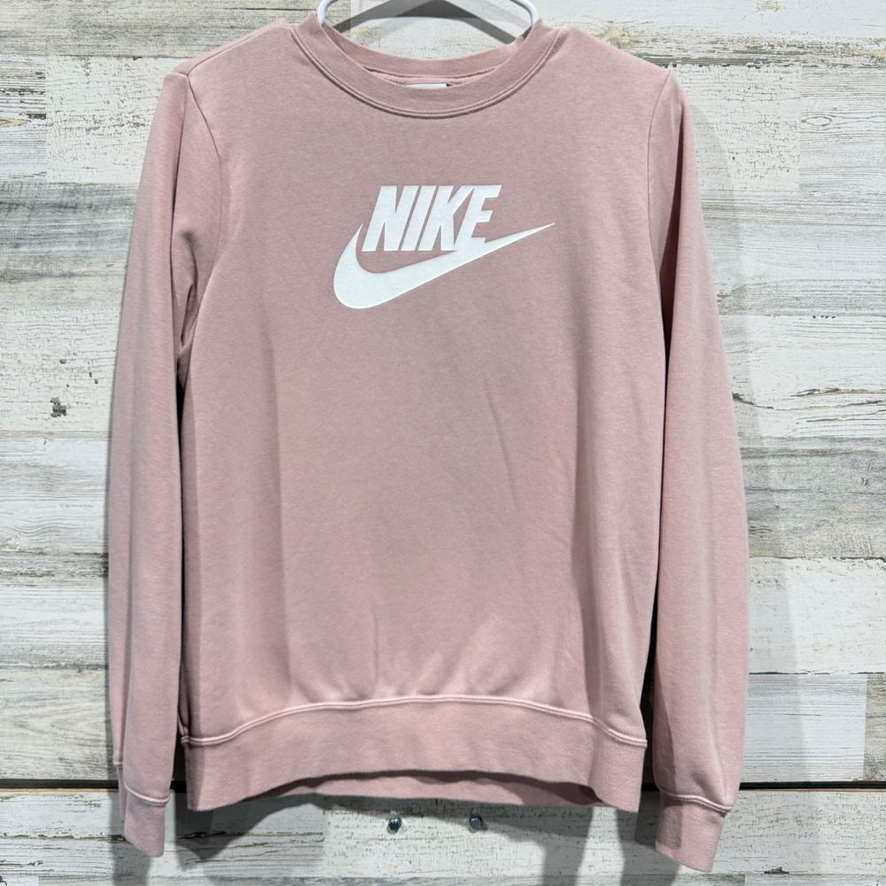 Nike Sweatshirt Women S Pink Graphic Logo Pullover Sportswear EUC